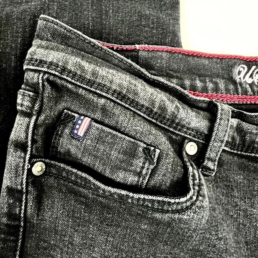 U.S. Polo Assn. Denim Co. Black Denim Skinny Jeans Mid-Rise Stretch Size 8 Short - Picture 5 of 12